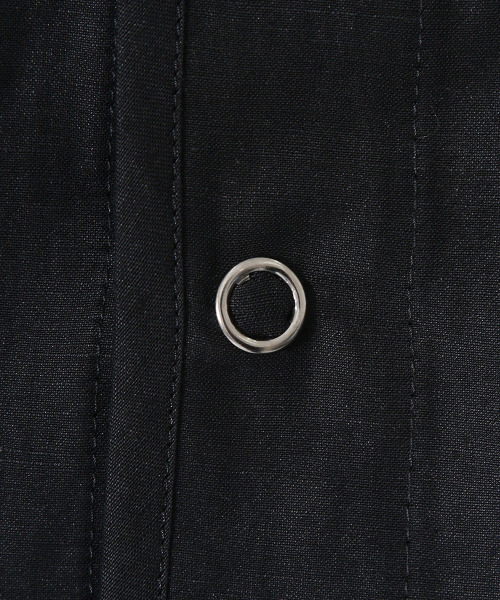 PORT BY ARK（ポートバイアーク）の「PORT BY ARK / ポートバイアーク：Hunting shirts jacket -linen viscose stretch-：PO09-SH002[COR]（カーディガン/ボレロ・メンズ・ブラウン/ブラック・2）」の14枚目の写真