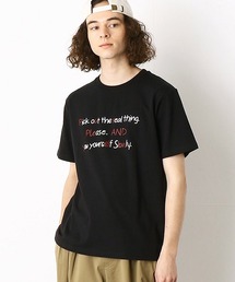 Purple&Yellow | メッセージプリント　半袖Tシャツ(Tシャツ/カットソー)