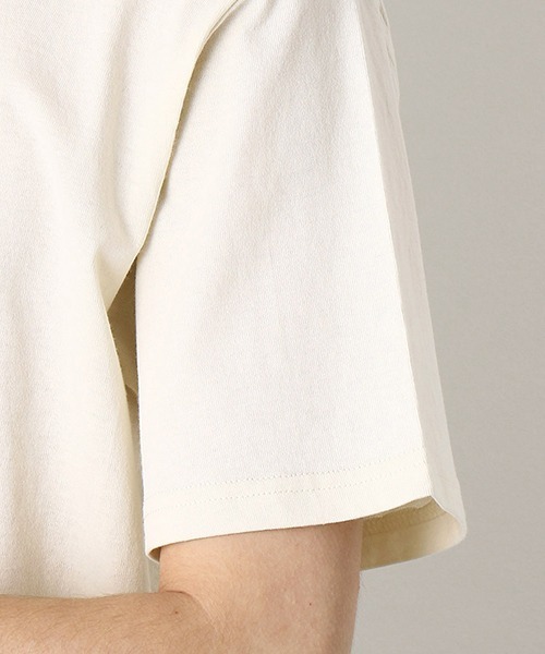 Purple&Yellow（パープルアンドイエロー）の「メッセージプリント　半袖Tシャツ（Tシャツ/カットソー・メンズ・ブラック/アイボリー/ミント/グレイッシュベージュ・SMALL/MEDIUM/LARGE/X-SMALL/X-LARGE）」の19枚目の写真