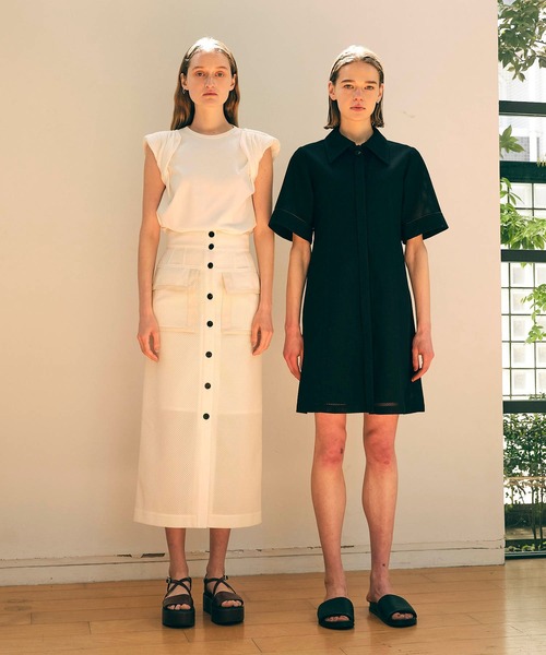 city（シティ）の「【CITY】スビンコットンギャザーパワショルTEE（Tシャツ/カットソー・レディース・イエロー/ブラック/ホワイト・FREE）」の4枚目の写真