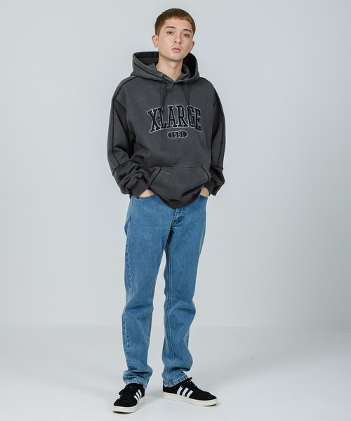 XLARGE（エクストララージ）の「PIGMENT PANELED PULLOVER HOODED SWEAT（パーカー・メンズ・ブラック/グリーン・S/M/L/XL）」の17枚目の写真