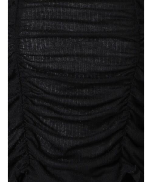 EMODA(エモダ)の「ショートドレープトップ(Tシャツ/カットソー・レディース・ブラック/ベージュ/グリーン/アイボリー・FREE)」の7枚目の写真