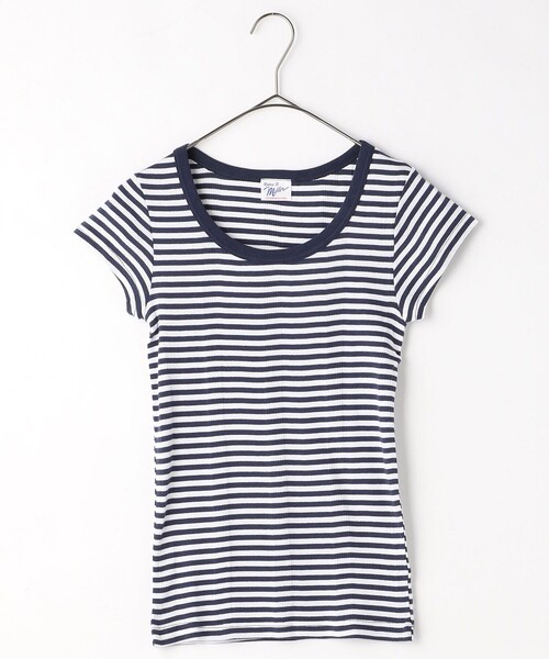 FREAK'S STORE（フリークスストア）の「【WEB限定】Robert P.Miller/ミラー レディース　パネルリブ半袖Tシャツ（Tシャツ/カットソー・レディース・ブラック/ベージュ/グレー/ホワイト/その他9/ネイビー・ﾌﾘ-）」の5枚目の写真