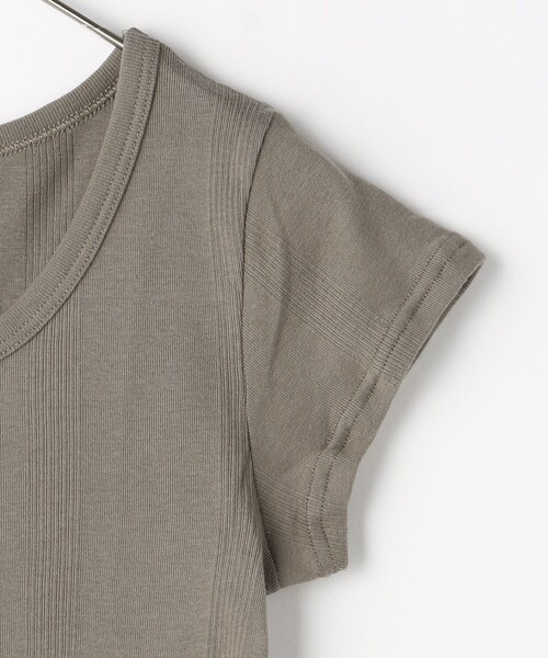 FREAK'S STORE（フリークスストア）の「【WEB限定】Robert P.Miller/ミラー レディース　パネルリブ半袖Tシャツ（Tシャツ/カットソー・レディース・ブラック/ベージュ/グレー/ホワイト/その他9/ネイビー・ﾌﾘ-）」の12枚目の写真