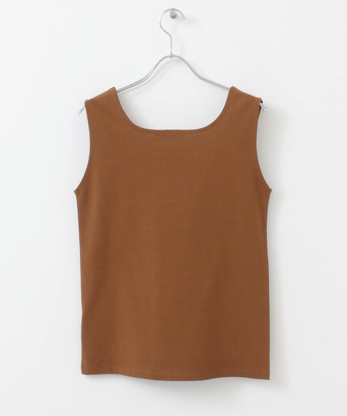 URBAN RESEARCH（アーバンリサーチ）の「UR TECH(UVカット)+抗菌 機能付 スクエアネックタンクトップ（タンクトップ・レディース・ブラウン系その他/ブラック・FREE）」の14枚目の写真