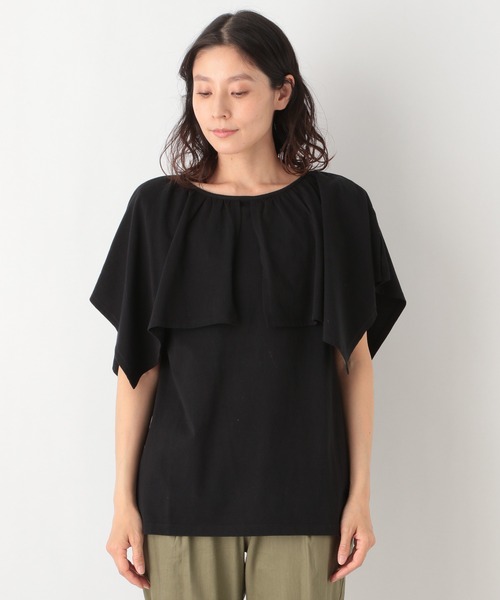 LEPSIM（レプシィム）の「フリルデザインプルオーバー　949210（Tシャツ/カットソー・レディース・ブラック/オフホワイト・FREE）」の6枚目の写真