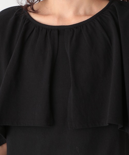 LEPSIM（レプシィム）の「フリルデザインプルオーバー　949210（Tシャツ/カットソー・レディース・ブラック/オフホワイト・FREE）」の8枚目の写真
