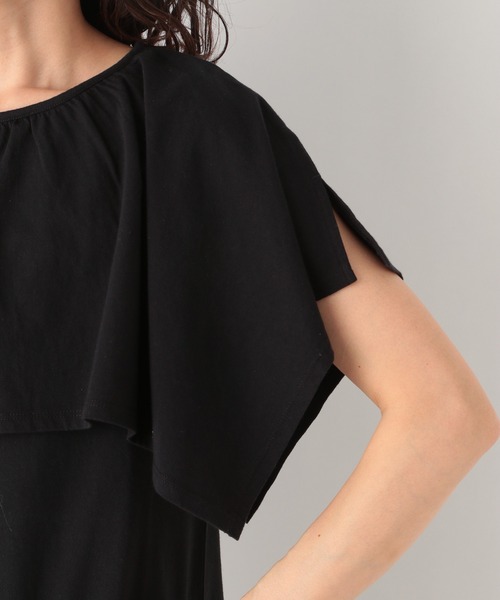 LEPSIM（レプシィム）の「フリルデザインプルオーバー　949210（Tシャツ/カットソー・レディース・ブラック/オフホワイト・FREE）」の3枚目の写真