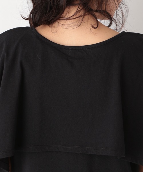 LEPSIM（レプシィム）の「フリルデザインプルオーバー　949210（Tシャツ/カットソー・レディース・ブラック/オフホワイト・FREE）」の7枚目の写真