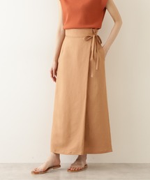 NATURAL BEAUTY BASIC | 麻混ラップストレートスカート(スカート)