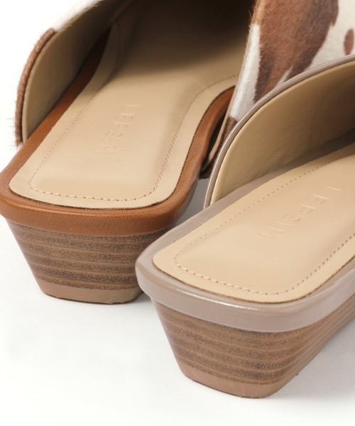 LEPSIM（レプシィム）の「ローウエッジミュール　955123（サンダル・レディース・ブラック/ブラウン/グレイッシュベージュ・MEDIUM/LARGE）」の6枚目の写真