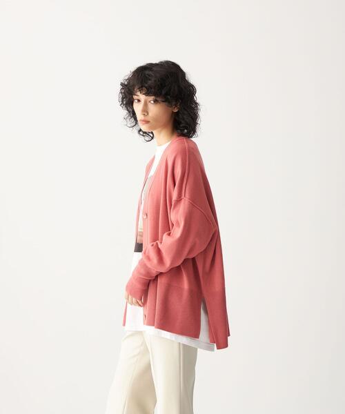 CITEN(シテン)の「<CITEN(シテン)>ワイドリブ キリカエ ビッグ カーディガン(カーディガン/ボレロ・レディース・ライトグレー/ダークグレー/ピンク・FREE)」の13枚目の写真