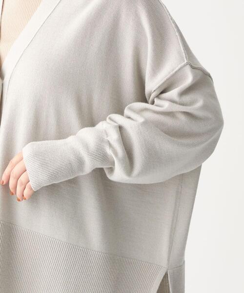 CITEN(シテン)の「<CITEN(シテン)>ワイドリブ キリカエ ビッグ カーディガン(カーディガン/ボレロ・レディース・ライトグレー/ダークグレー/ピンク・FREE)」の17枚目の写真
