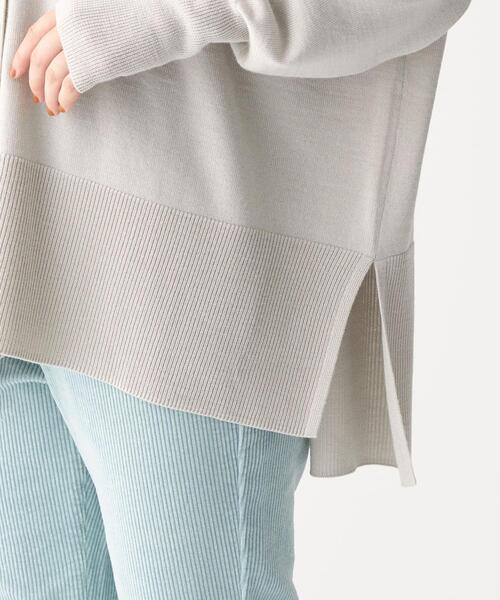 CITEN(シテン)の「<CITEN(シテン)>ワイドリブ キリカエ ビッグ カーディガン(カーディガン/ボレロ・レディース・ライトグレー/ダークグレー/ピンク・FREE)」の18枚目の写真