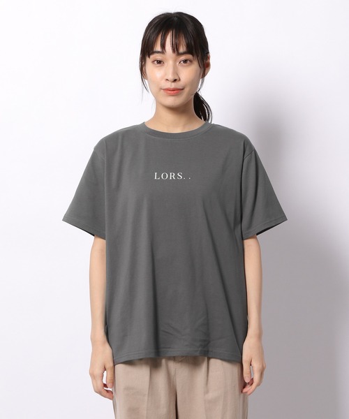 LAKOLE(ラコレ)の「オーガニックシルケットロゴTシャツ / 956360(Tシャツ/カットソー・レディース・オレンジ系その他6/セージグリーン/スモーク/サンドグレー・SMALL/MEDIUM)」の9枚目の写真