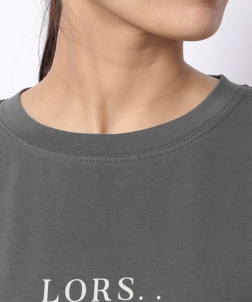 LAKOLE(ラコレ)の「オーガニックシルケットロゴTシャツ / 956360(Tシャツ/カットソー・レディース・オレンジ系その他6/セージグリーン/スモーク/サンドグレー・SMALL/MEDIUM)」の12枚目の写真