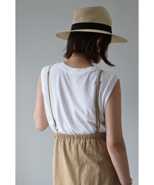 Bonjour Sagan（ボンジュールサガン）の「アシンメトリーラップサロペットスカート（スカート・レディース・ブラック/ベージュ・FREE）」の11枚目の写真