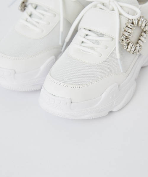 one after another NICE CLAUP（ワンアフターアナザーナイスクラップ）の「ビジュースニーカー（スニーカー・レディース・ホワイト/ブラック・S/M/L/LL）」の16枚目の写真