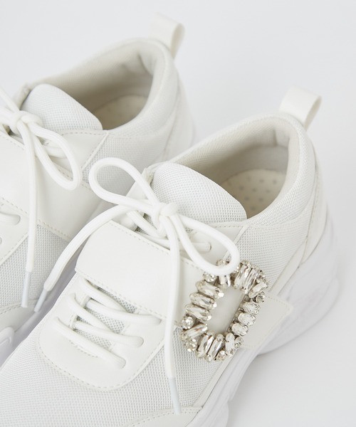 one after another NICE CLAUP（ワンアフターアナザーナイスクラップ）の「ビジュースニーカー（スニーカー・レディース・ホワイト/ブラック・S/M/L/LL）」の18枚目の写真