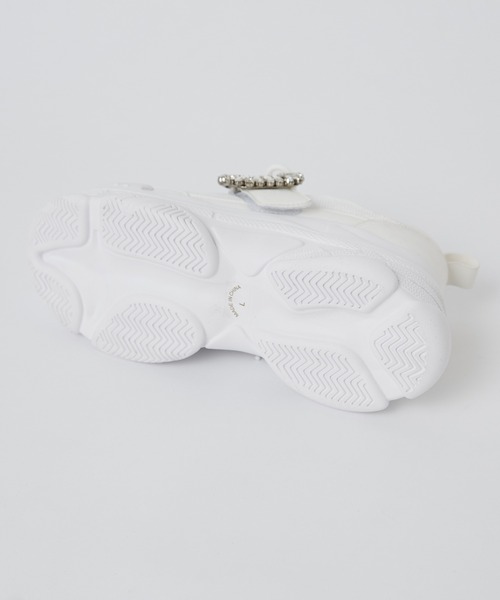 one after another NICE CLAUP（ワンアフターアナザーナイスクラップ）の「ビジュースニーカー（スニーカー・レディース・ホワイト/ブラック・S/M/L/LL）」の13枚目の写真