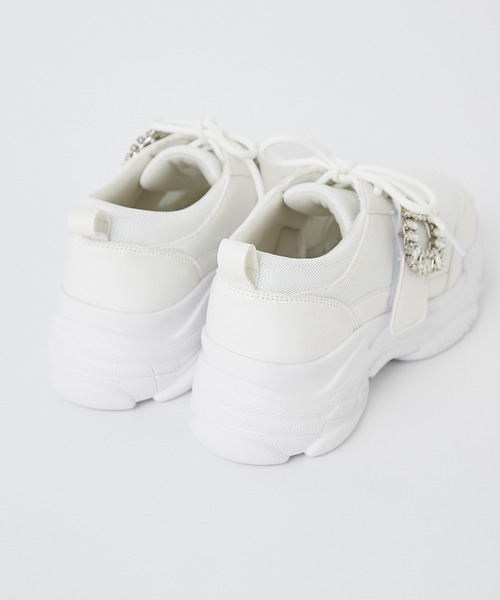 one after another NICE CLAUP（ワンアフターアナザーナイスクラップ）の「ビジュースニーカー（スニーカー・レディース・ホワイト/ブラック・S/M/L/LL）」の9枚目の写真