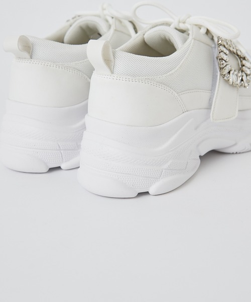 one after another NICE CLAUP（ワンアフターアナザーナイスクラップ）の「ビジュースニーカー（スニーカー・レディース・ホワイト/ブラック・S/M/L/LL）」の17枚目の写真