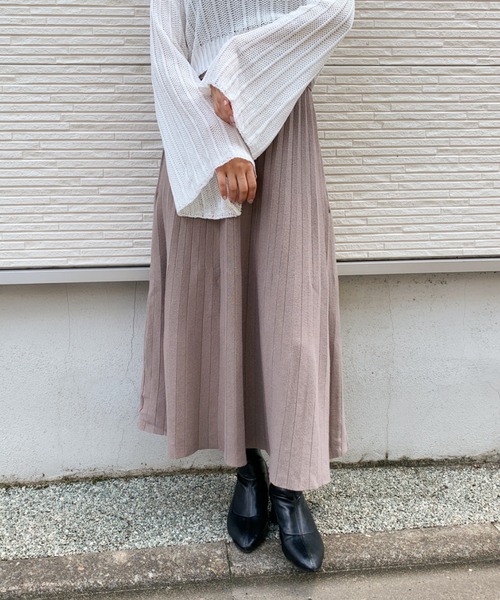 CLEA(クレア)の「ニットスカート(スカート・レディース・ブラック/ベージュ/アイボリー/モカ/ピンクベージュ・M/L)」の8枚目の写真