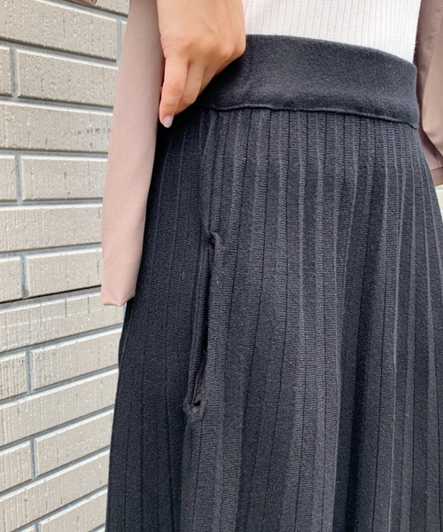 CLEA(クレア)の「ニットスカート(スカート・レディース・ブラック/ベージュ/アイボリー/モカ/ピンクベージュ・M/L)」の22枚目の写真