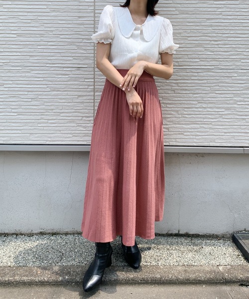 CLEA(クレア)の「ニットスカート(スカート・レディース・ブラック/ベージュ/アイボリー/モカ/ピンクベージュ・M/L)」の10枚目の写真