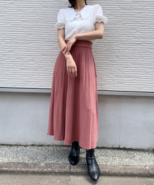 CLEA(クレア)の「ニットスカート(スカート・レディース・ブラック/ベージュ/アイボリー/モカ/ピンクベージュ・M/L)」の17枚目の写真