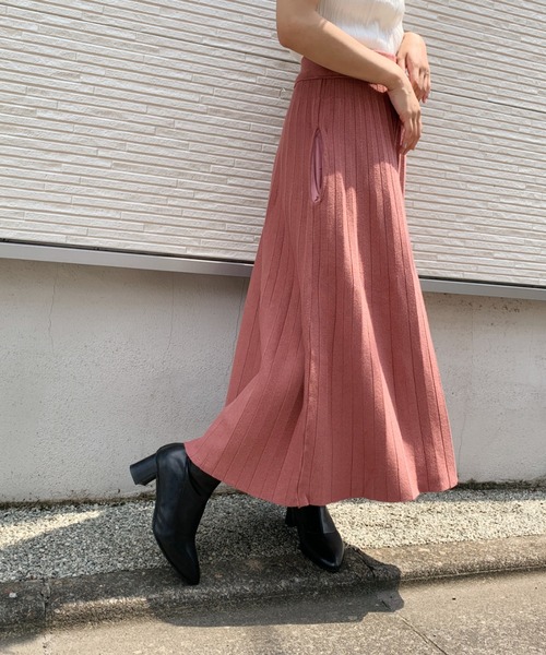 CLEA(クレア)の「ニットスカート(スカート・レディース・ブラック/ベージュ/アイボリー/モカ/ピンクベージュ・M/L)」の18枚目の写真