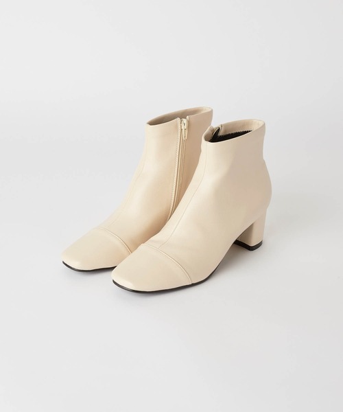 PURIL（ピュリル）の「【PURIL】スクエアトゥ　切替デザインブーツ（ブーツ・レディース・ダークブラウン/ブラック/アイボリー・S/M/L）」の16枚目の写真