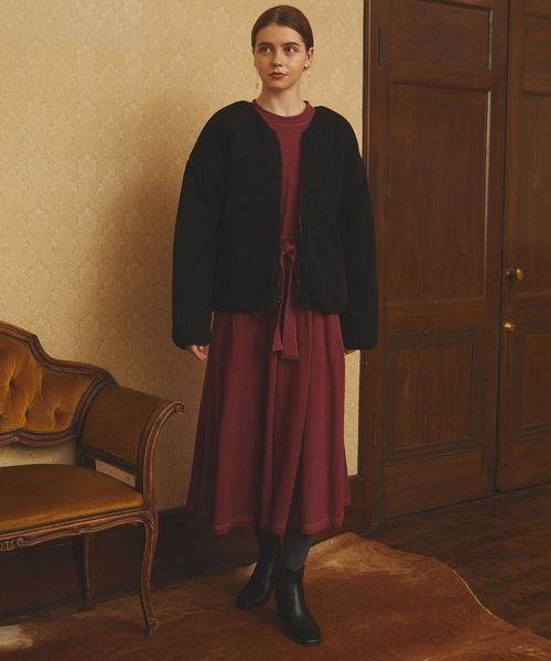 PURIL（ピュリル）の「【PURIL】スクエアトゥ　切替デザインブーツ（ブーツ・レディース・ダークブラウン/ブラック/アイボリー・S/M/L）」の9枚目の写真