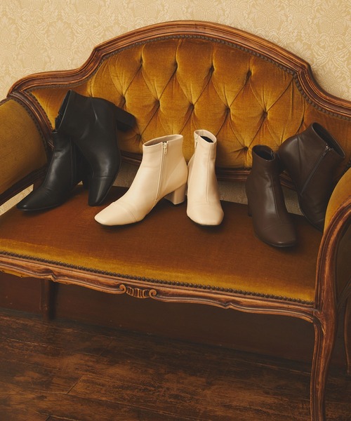 PURIL（ピュリル）の「【PURIL】スクエアトゥ　切替デザインブーツ（ブーツ・レディース・ダークブラウン/ブラック/アイボリー・S/M/L）」の11枚目の写真