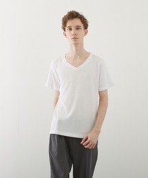 【TONE BY AS】サーマル半袖VネックTEE(BL)