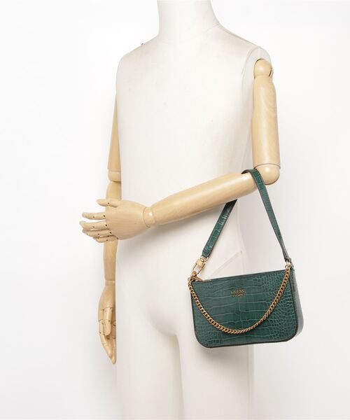 Guess（ゲス）の「KATEY Mini Top Zip Shoulder Bag（ショルダーバッグ・レディース・ピンク/グリーン/ブラウン・ONE SIZE）」の14枚目の写真