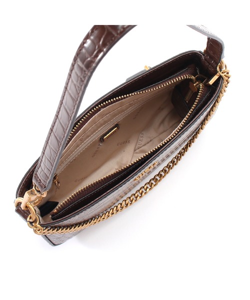 Guess（ゲス）の「KATEY Mini Top Zip Shoulder Bag（ショルダーバッグ・レディース・ピンク/グリーン/ブラウン・ONE SIZE）」の6枚目の写真