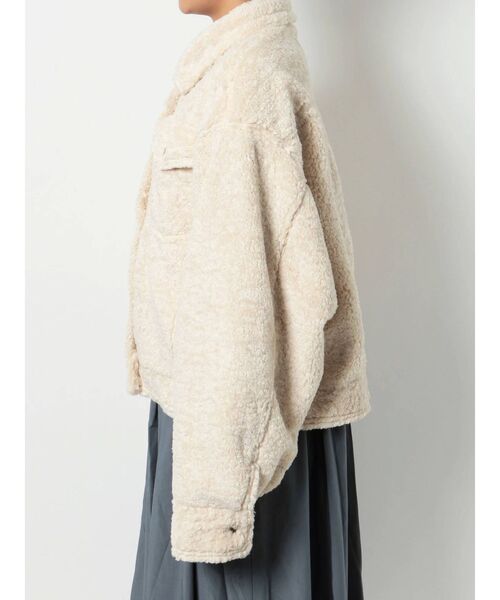 merry jenny（メリージェニー）の「ステンカラーエコーファーカバーオール（カバーオール・レディース・アイボリー/ブラック/ブラウン・FREE）」の4枚目の写真