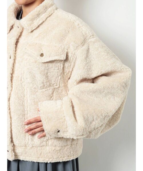 merry jenny（メリージェニー）の「ステンカラーエコーファーカバーオール（カバーオール・レディース・アイボリー/ブラック/ブラウン・FREE）」の9枚目の写真