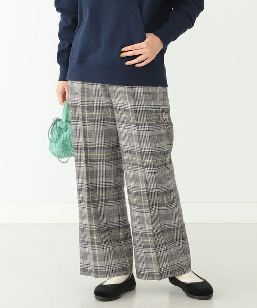 BEAMS BOY（ビームスボーイ）の「BEAMS BOY / チェック スラックス（スラックス・レディース・ダークブラウン/ベージュ・1/0）」の3枚目の写真