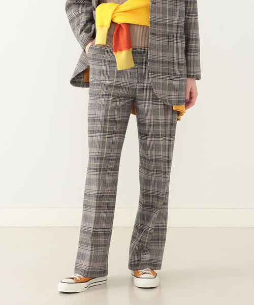 BEAMS BOY（ビームスボーイ）の「BEAMS BOY / チェック スラックス（スラックス・レディース・ダークブラウン/ベージュ・1/0）」の5枚目の写真