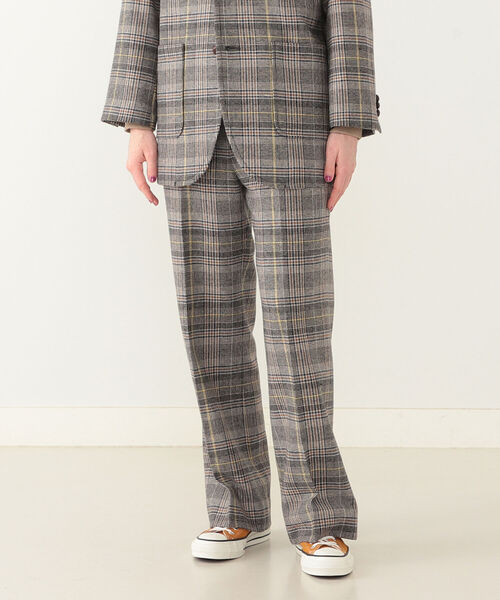 BEAMS BOY（ビームスボーイ）の「BEAMS BOY / チェック スラックス（スラックス・レディース・ダークブラウン/ベージュ・1/0）」の6枚目の写真
