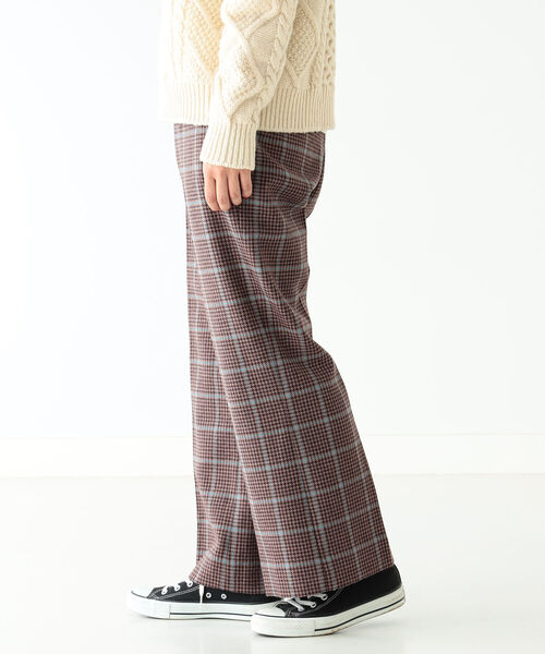 BEAMS BOY（ビームスボーイ）の「BEAMS BOY / チェック スラックス（スラックス・レディース・ダークブラウン/ベージュ・1/0）」の10枚目の写真