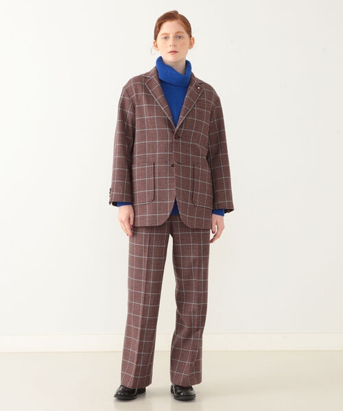 BEAMS BOY（ビームスボーイ）の「BEAMS BOY / チェック スラックス（スラックス・レディース・ダークブラウン/ベージュ・1/0）」の13枚目の写真