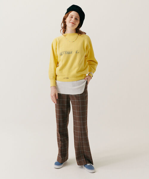 BEAMS BOY（ビームスボーイ）の「BEAMS BOY / チェック スラックス（スラックス・レディース・ダークブラウン/ベージュ・1/0）」の14枚目の写真