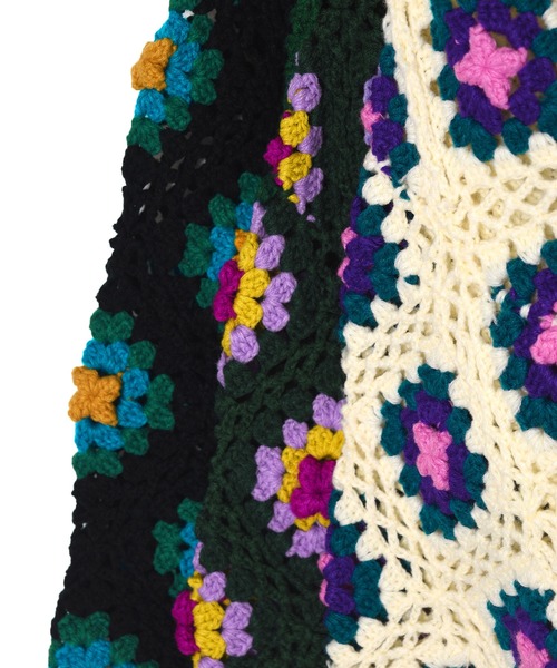 w closet（ダブルクローゼット）の「カギ針モチーフ5分袖カーディガン（カーディガン/ボレロ・レディース・ブラック/ダークグリーン/アイボリー・FREE）」の20枚目の写真