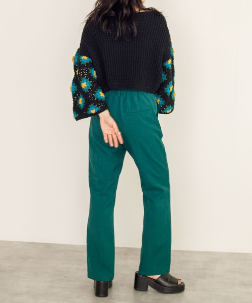 w closet（ダブルクローゼット）の「カギ針モチーフ5分袖カーディガン（カーディガン/ボレロ・レディース・ブラック/ダークグリーン/アイボリー・FREE）」の19枚目の写真