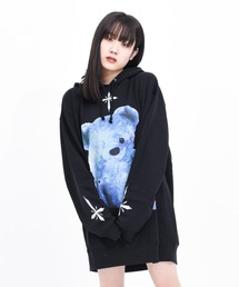 TRAVAS TOKYO（トラバス トウキョウ）の「『TRAVAS TOKYO/トラバス トーキョー』Reflector furry bear hoodie/リフレクター くまプリントフーディー（パーカー）」
