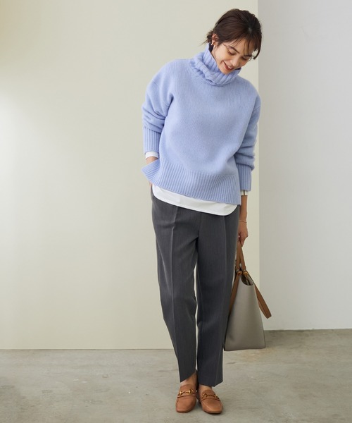 ROPE'（ロペ）の「【一部WEB限定】タスマニアウールタートルネックフォルムニット（ニット/セーター・レディース・チャコールグレー/ホワイト/ダークブラウン/サックスブルー/ラベンダー/ピンク/イエロー/ミント/ブラウン/ピンク系その他2・38）」の19枚目の写真