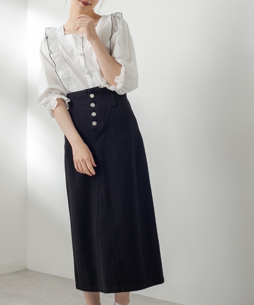 OLIVE des OLIVE（オリーブデオリーブ）の「天使の7分袖ブラウス（シャツ/ブラウス・レディース・オフホワイト/ブラウン/ブラック/ベージュ・FREE）」の10枚目の写真